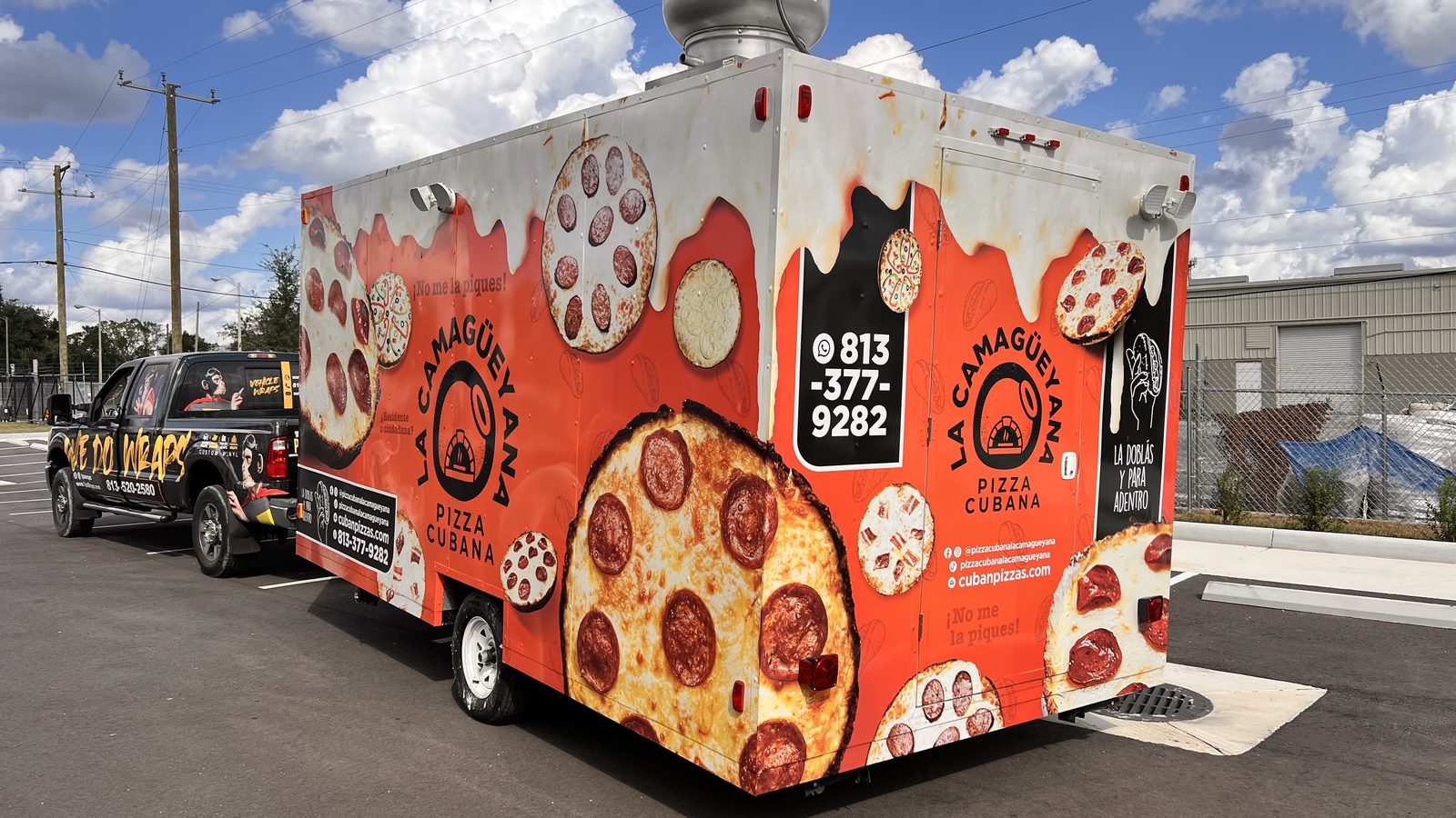 Pizza food truck wrap