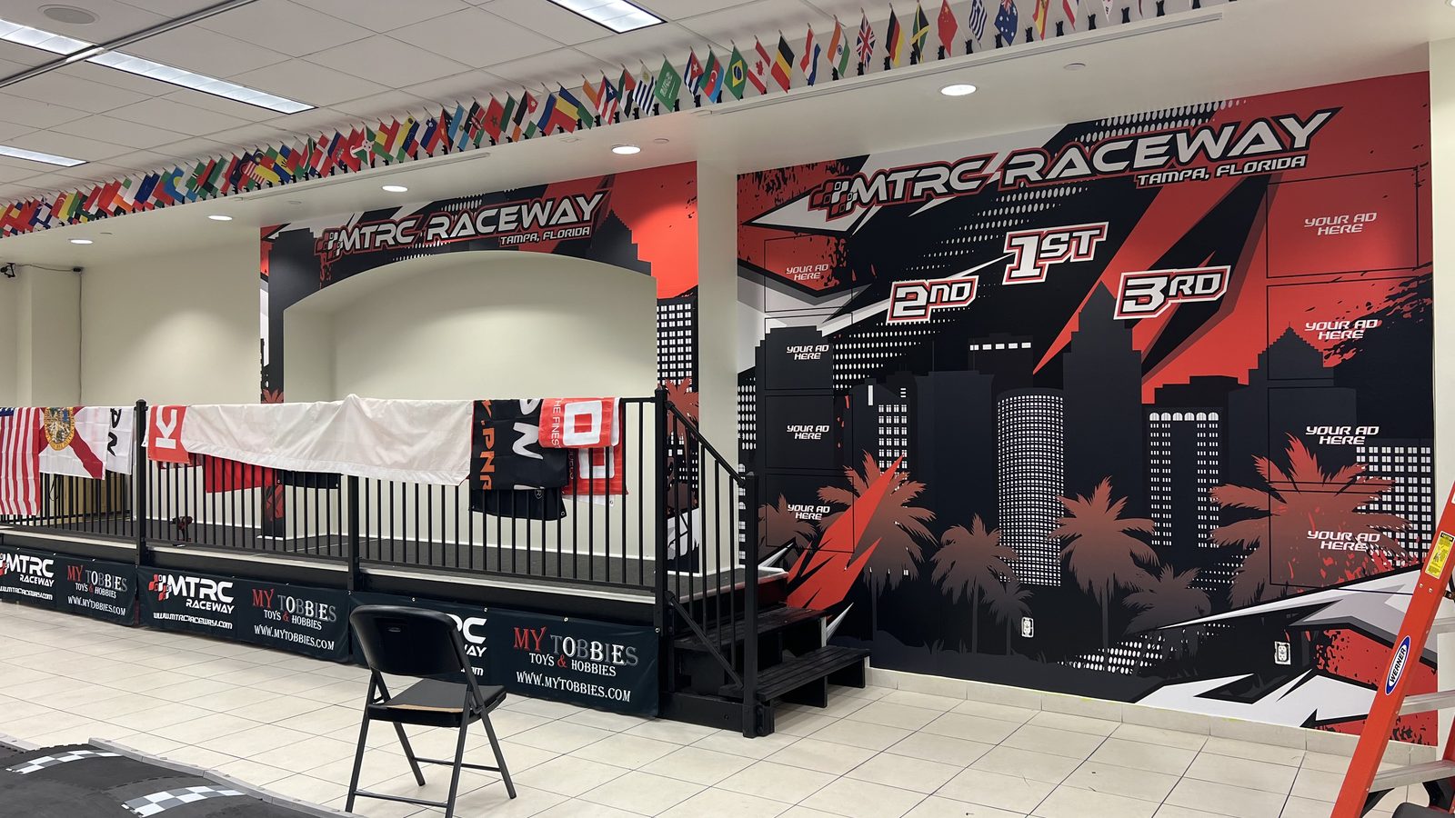 MTRC Raceway indoor wall mural