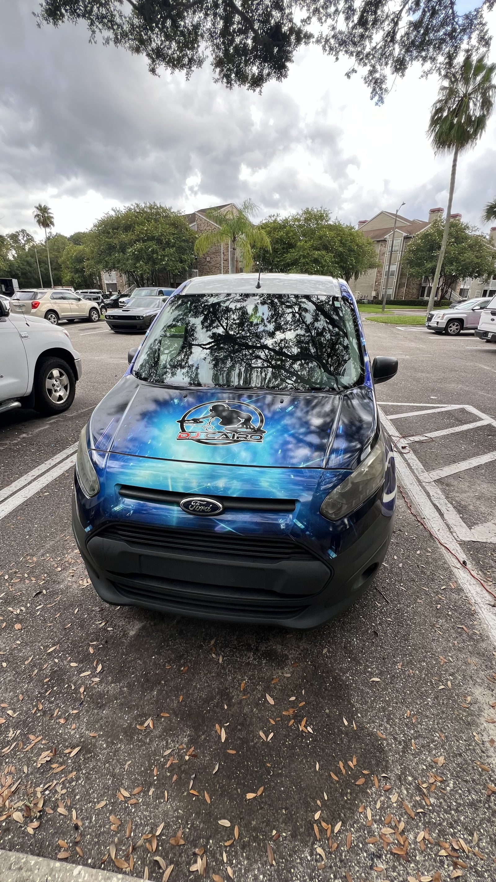 Custom van galaxy wrap